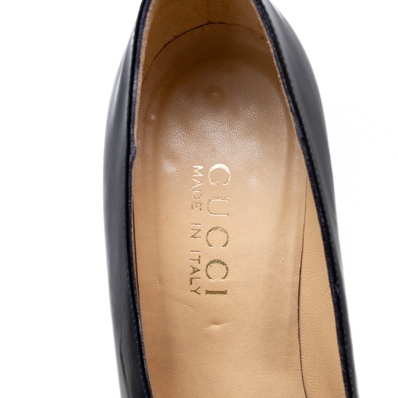 Vintage GUCCI Tom Ford Fall 1995 Iconic Horsebit Pumps – Navy Patent Leather Sz7 - Picture 8 of 12